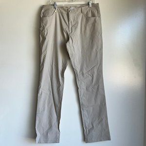 GOLFINO Unisex Five-Pocket Beige Golf Trousers Pants Size XL x 34"L